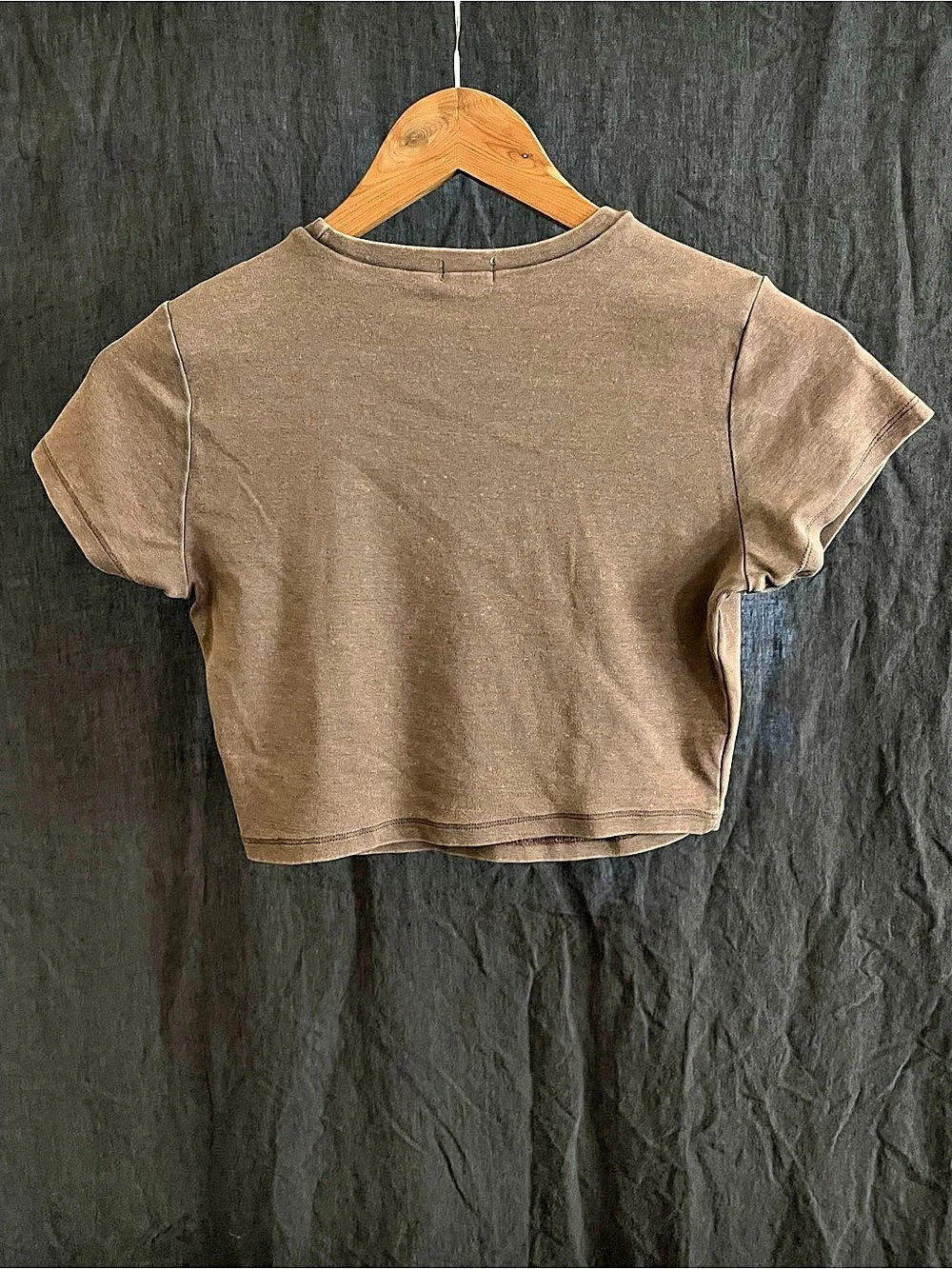 Garage NYC New York Graphic Baby Tee Brown Cropped T-Shirt M - Picture 3 of 9